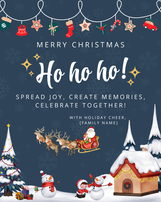 Christmas Greeting Card (Editable in Canva)