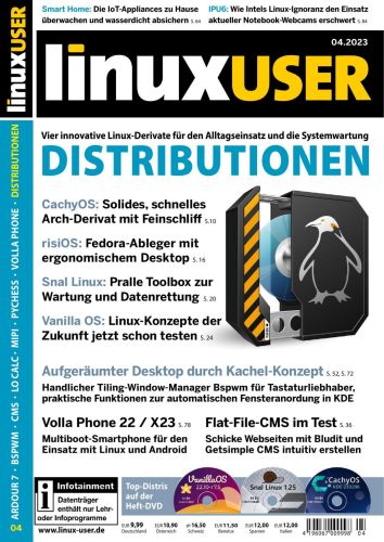 Cover: LinuxUser Magazin April No 04 2023