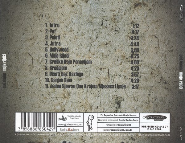 3God.Name-Moje Rijeci-back