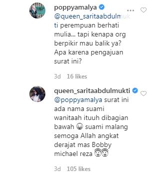 Komentar Sarita Abdul Mukti