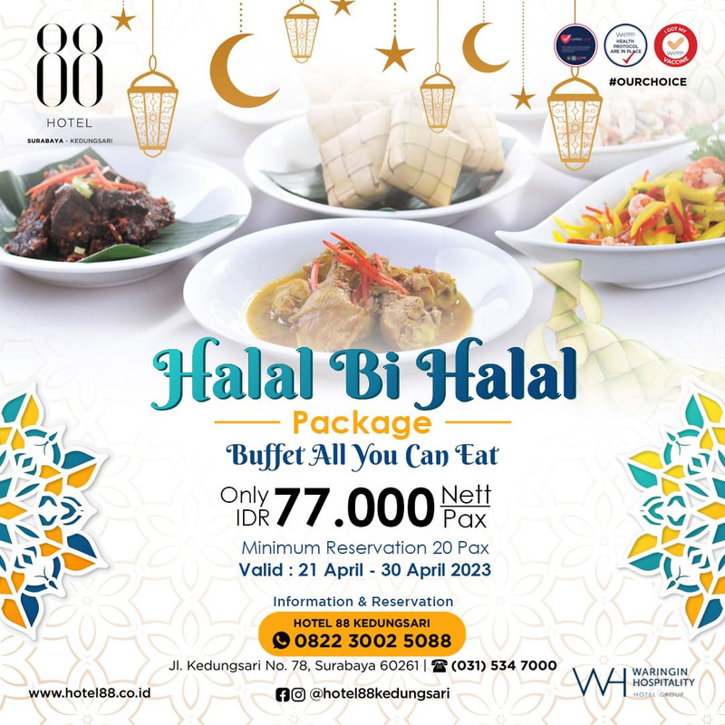 Hotel 88 Kedungsari, hotel di Surabaya yang punya paket halal bi halal all you can eat.