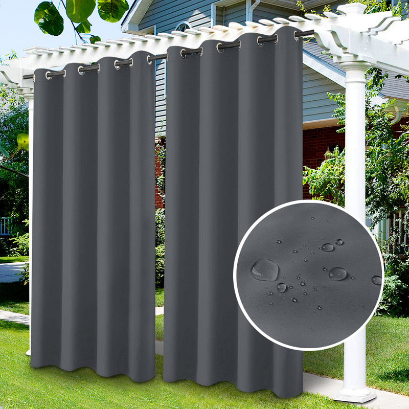 Outdoor Waterproof Blackout Curtains Pergola Patio UV-protection Garden Indoor