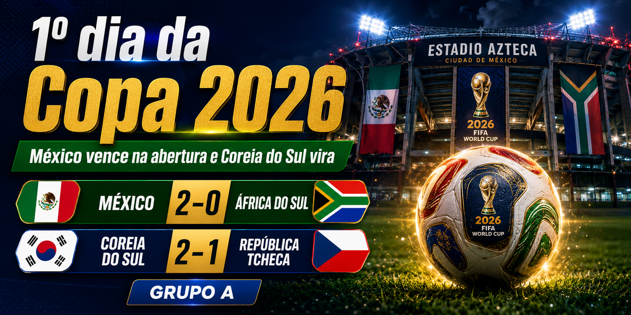 Copa 2026 começa com México dominante, cartões em excesso e uma abertura que já mostrou o tom do torneio