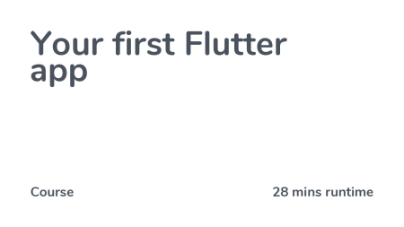 CodeCourse - Your first Flutter app