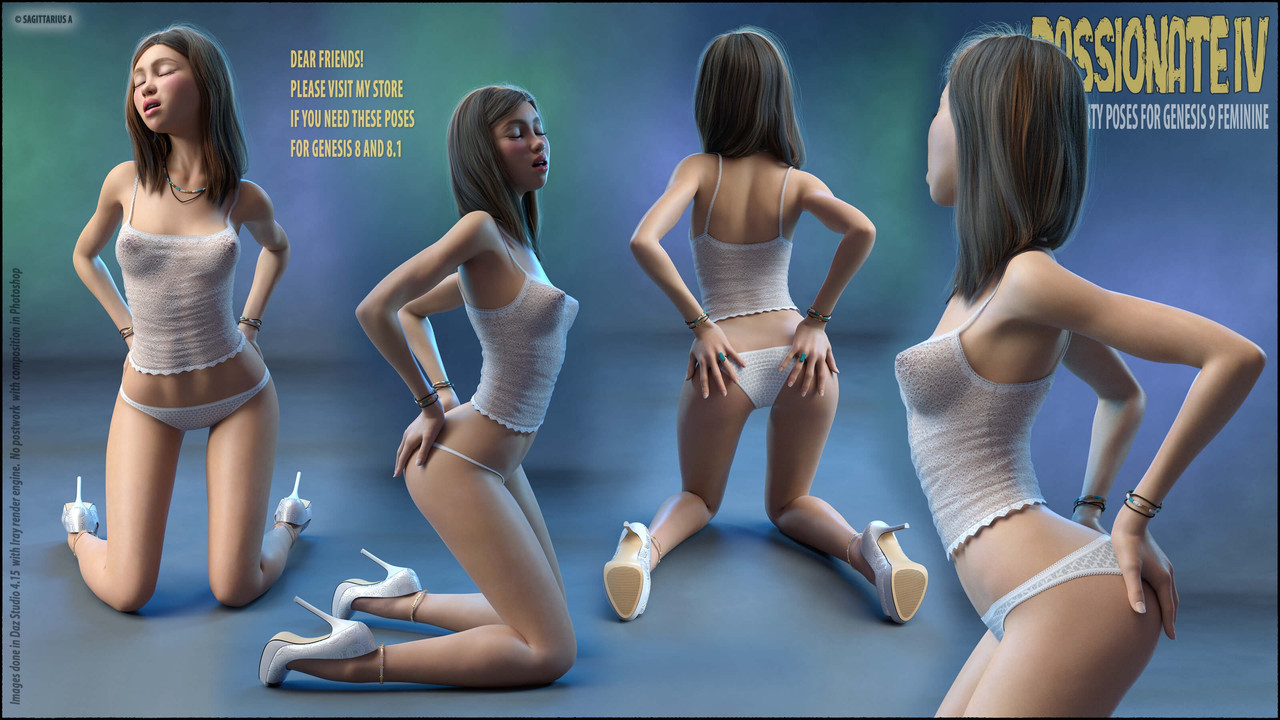 Passionate 4 – Poses for Genesis 9