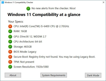 Windows 11 Compatibility Checker 2.3.2 Windows 11 Compatibility Checker 2.3.2
