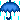 A pixel art gif of an umbrella in the rain