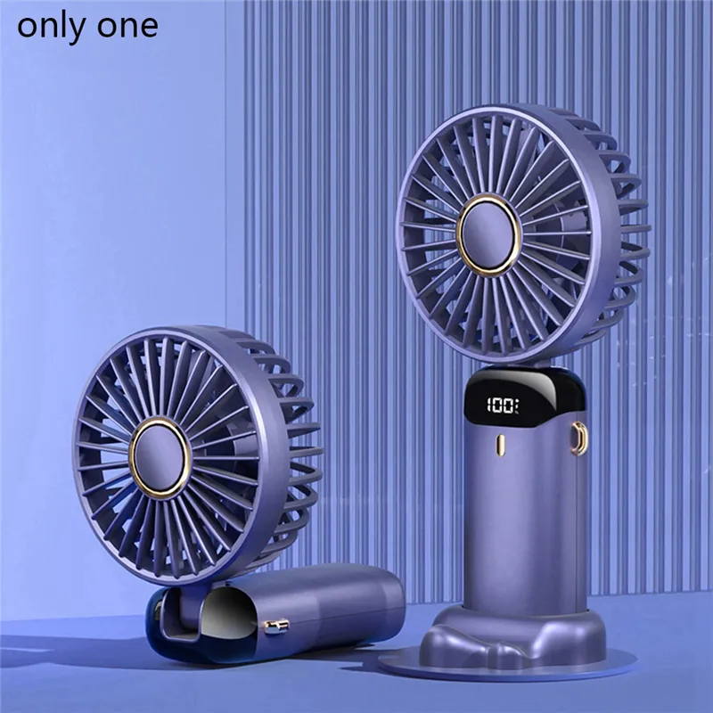 *Portable Fan Personal Fan 5000mAh Rechargeable, 5 Speeds with LED Display, 90° Adjustable*