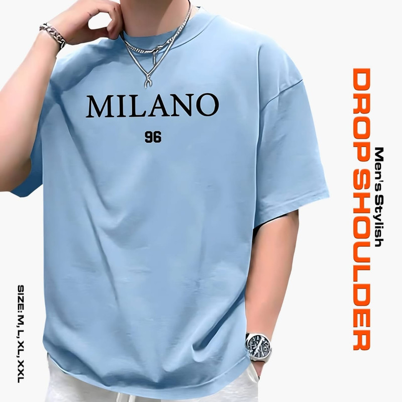 Eid Special: Mens Stylish Drop Shoulder – Milano T-shirt: আভিজাত্য ও আরামের মিশ্রণ! 