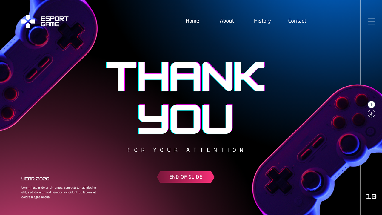 Dark Blue and Red Neon Futuristic Esports Game Presentation