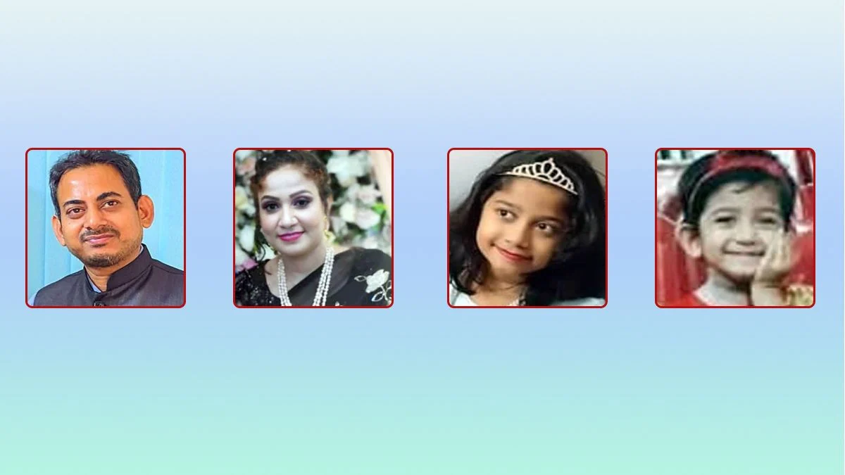 টুপটুপ রিসোর্ট ট্র্যাজেডি: মনিরামপুরে একসারিতে বাবা-মা দুই মেয়ের কবর