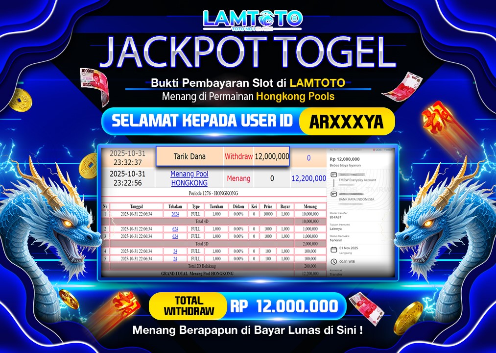 BUKTI JACKPOT LUNAS LAMTOTO