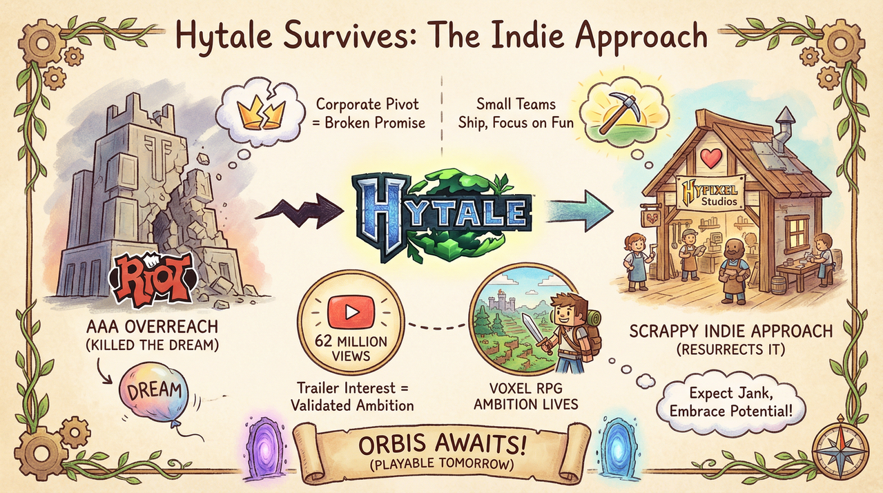Hytale Is Finally Here - Early Access Launches January 13 After Riot Cancellation 1 Voxel fantasy world with castles and dragons in Minecraft style