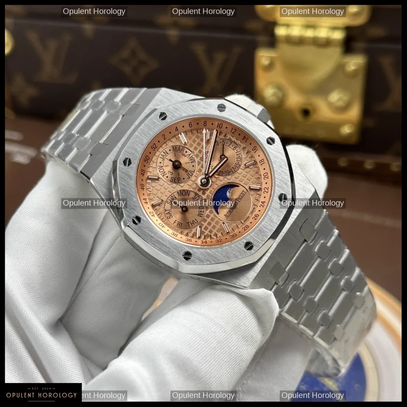 Audemars Piguet Royal Oak Perpetual Calendar 26615TI Salmon Dial 41mm Automatic