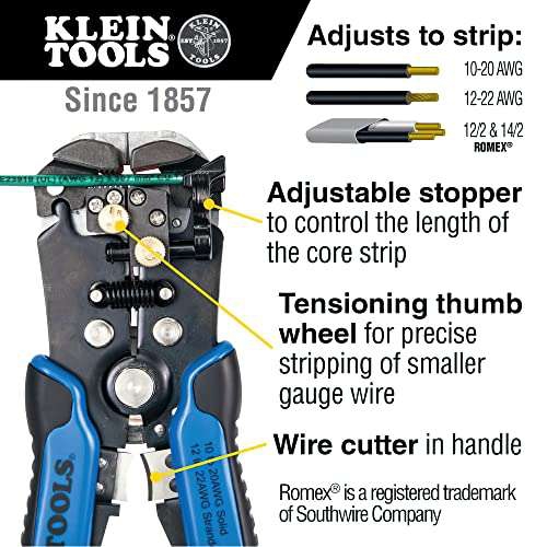 Amazon: Pinza Klein Tools Pelacables/cortacables 
