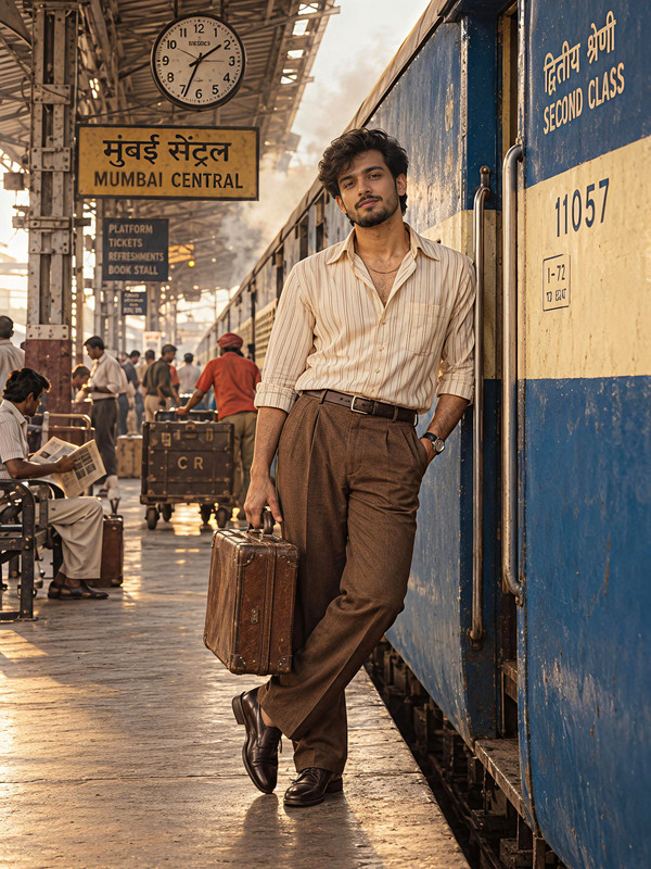 Bollywood Station Retro | PromptGet
