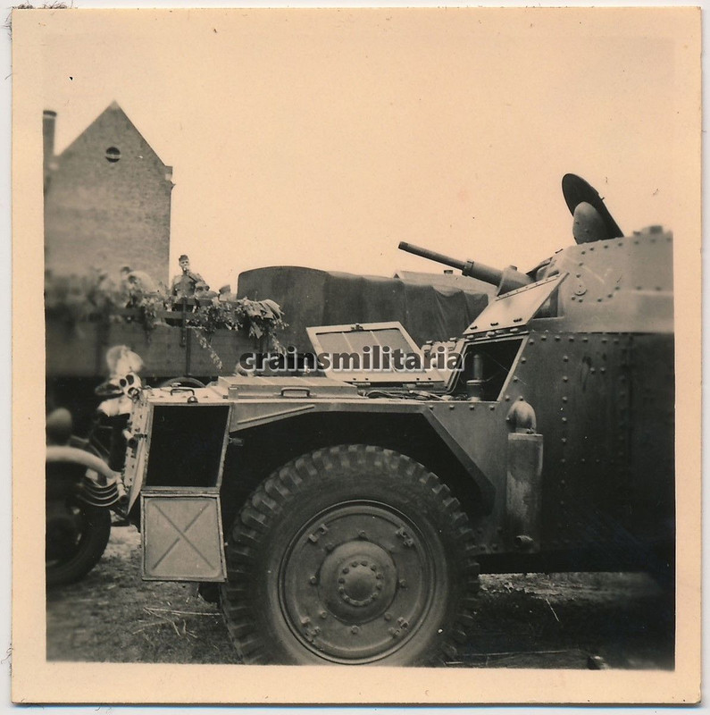 Orig. Foto Beute Panzerspähwagen Panhard 178 Pan