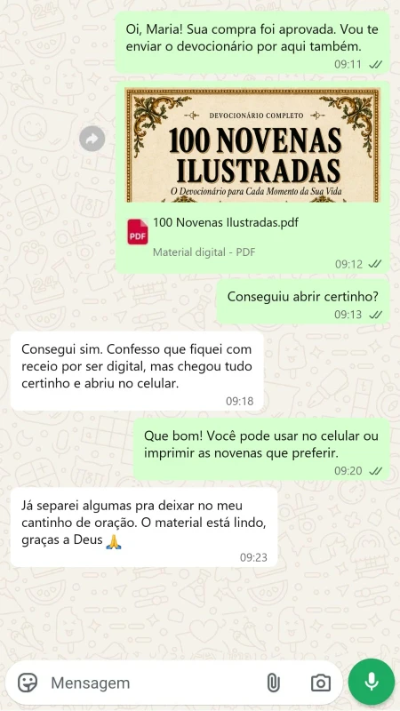 Depoimento no WhatsApp