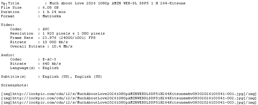 Much About Love 2026 1080p AMZN WEB DL DDP5 1 H 264 Kitsune