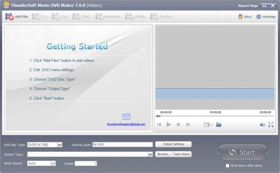 ThunderSoft Movie DVD Maker 7.2.0. ThunderSoft Movie DVD Maker 7.2.0.