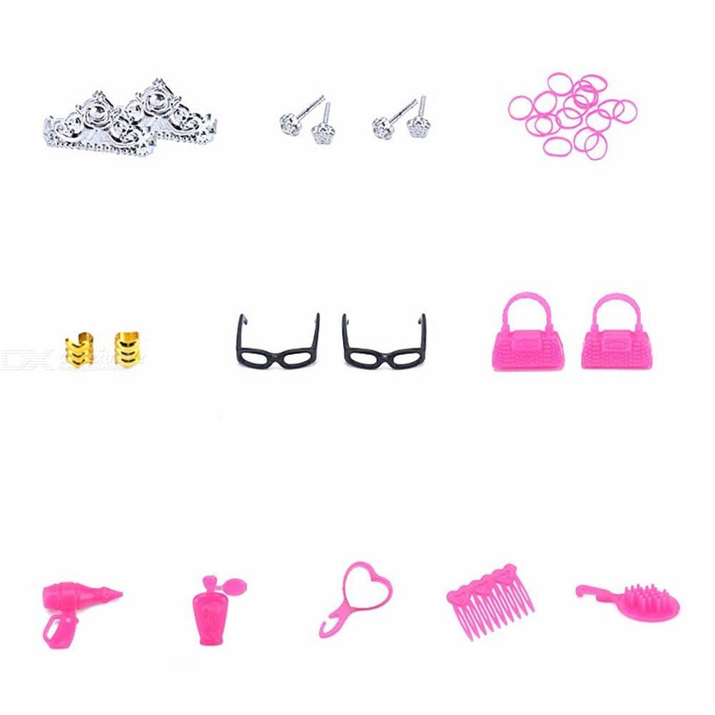 Barbie Doll, 83PCS Girls Playset Clothes Accessories, Barbie doll gift set, Barbie doll gift basket,doll and horse gift pack,doll and shoes gift set,barbie and ken doll gift set, prince and princess gift set