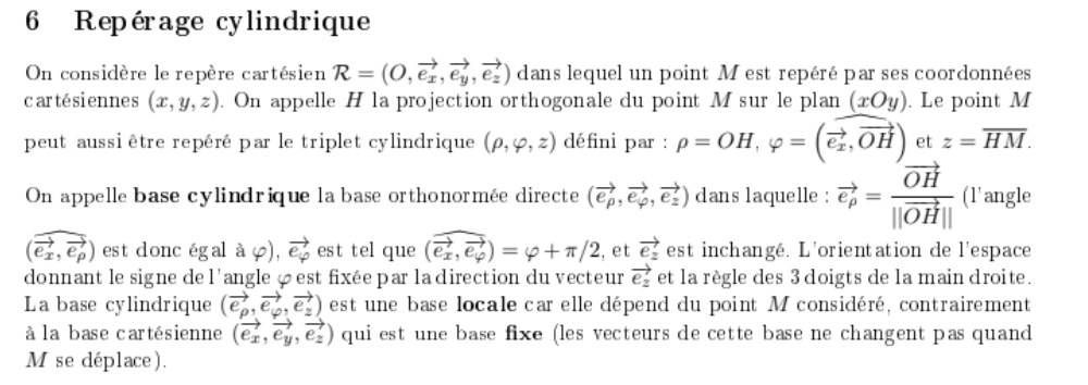 reperage cylindrique