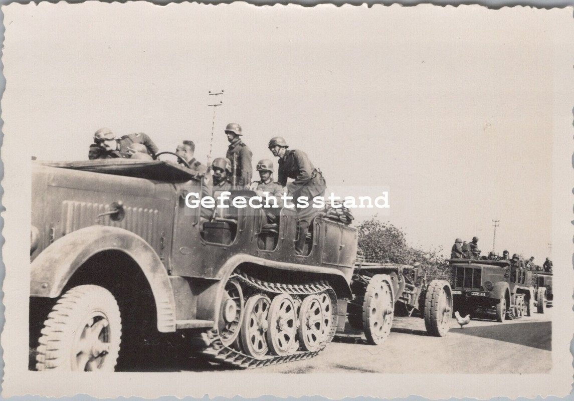 Foto, 11.A.R.230, Halbkette Geschütz, Huhn, Halbkette, Konvoi