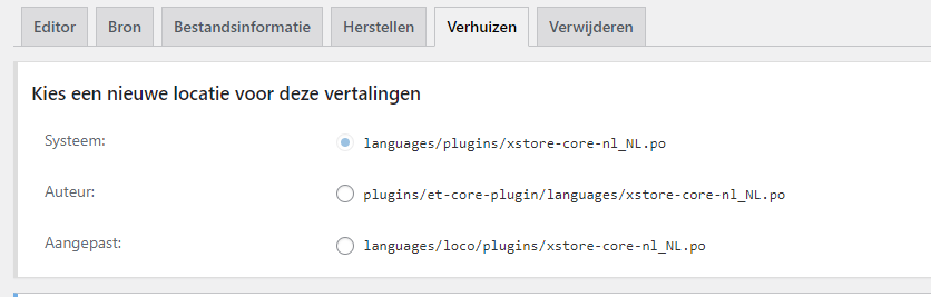 2023-11-13 09_55_14-Verplaats xstore-core-nl_NL.po ‹ XStore Core ‹ Plugin vertalingen ‹ Loco ‹ POWER