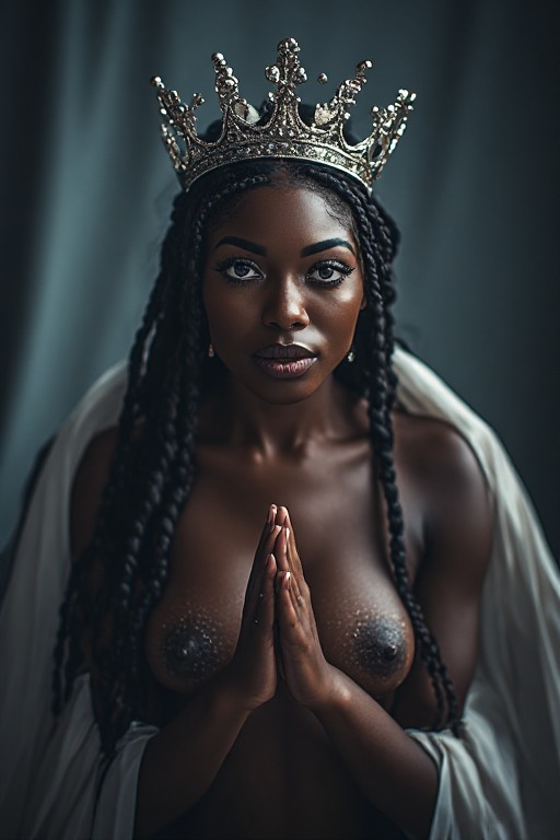 Naked-ebony-Queen-crown-stands-(11)