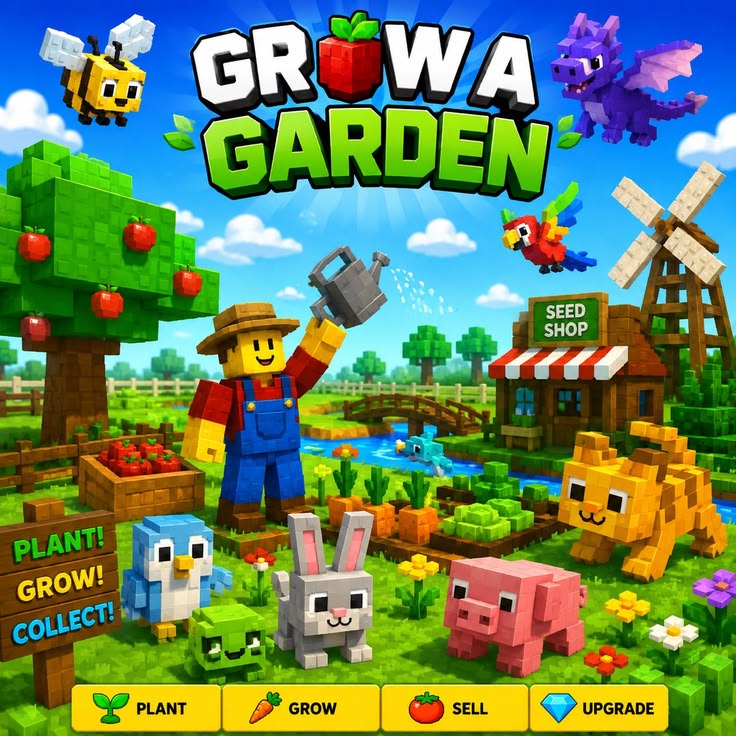 Grow A Garden Gameplay Showcasing Rare Pets and Trading System