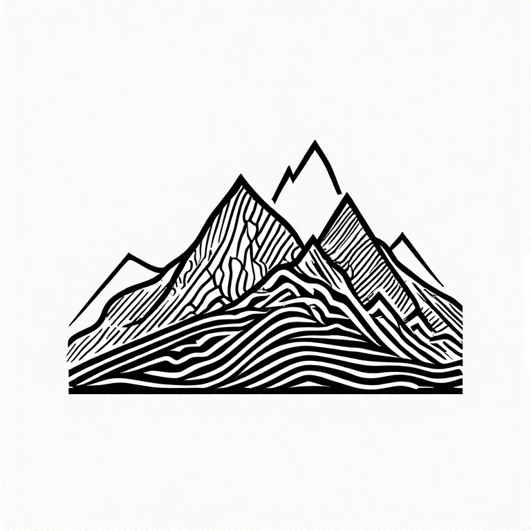 Two-stylized-mountains-outline-10