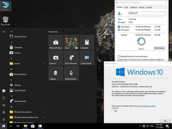 Windows 10 Pro 22H2 Build 19045.2486 Ankh Tech Lite 2023 Version 3