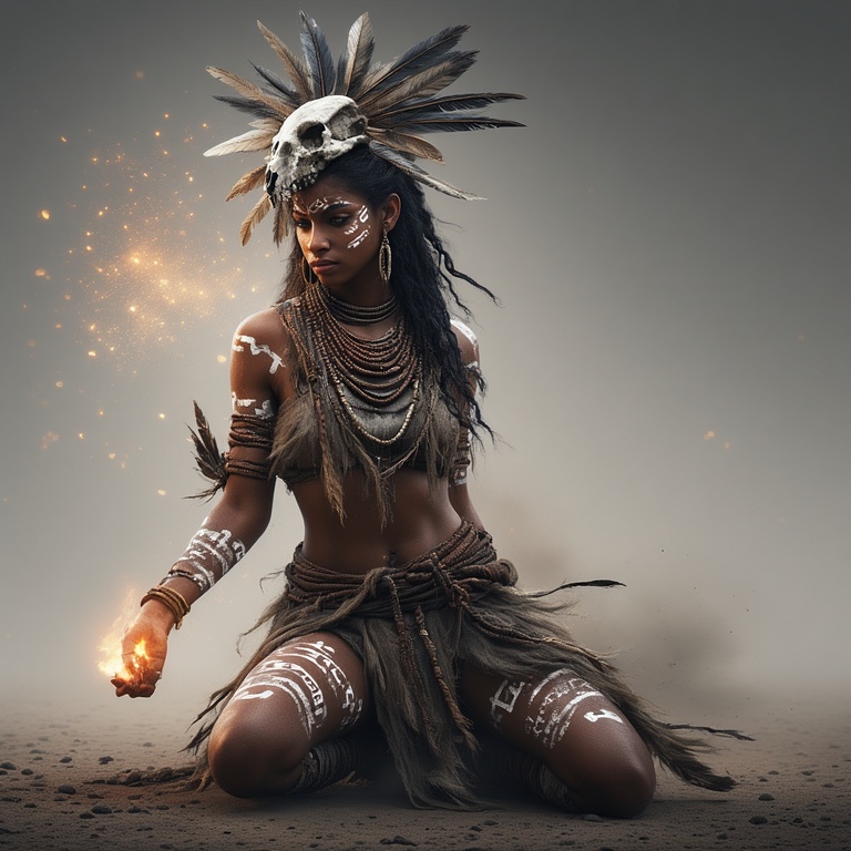 A-powerful-tribal-warrior-woma-(6)