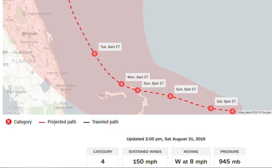 Huracán Dorian - Clima en Florida - Foro Florida y Sudeste de USA