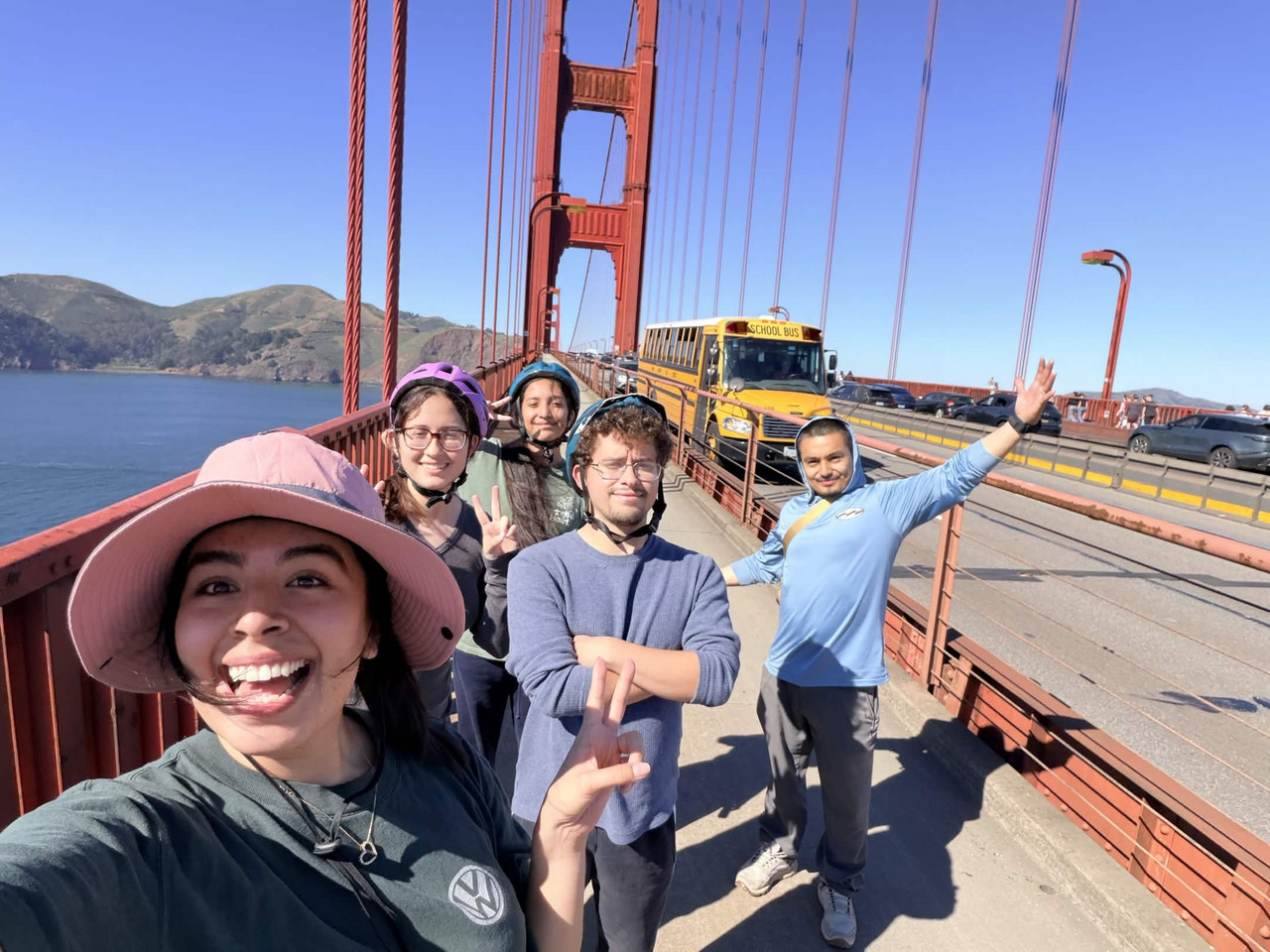 Students hanging out together