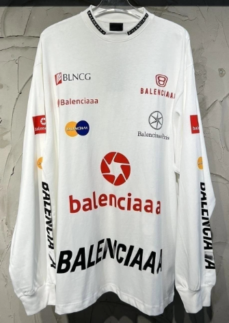 Balenciaga Logo Camiseta Manga Larga