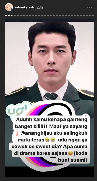 Unggahan Instagram Story Ashanty
