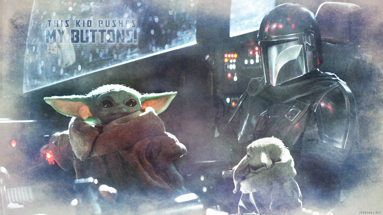 Wallpaper: The Mandalorian and Grogu (Baby Yoda).