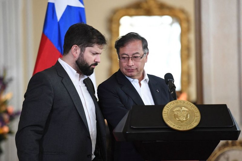 Gabriel Boric y Gustavo Petro