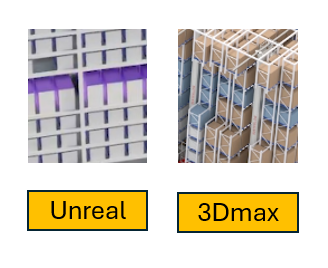 comparison unreal and 3dmax