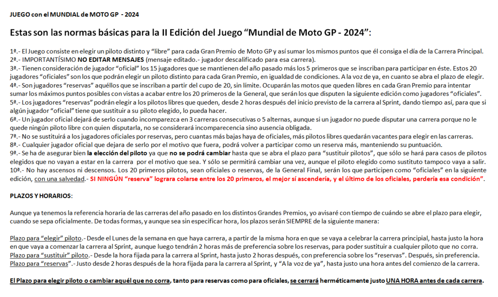 Juego con el "MUNDIAL DE MOTO GP - 2024" (II Edición) Normas-del-Juego-Moto-GP-2024