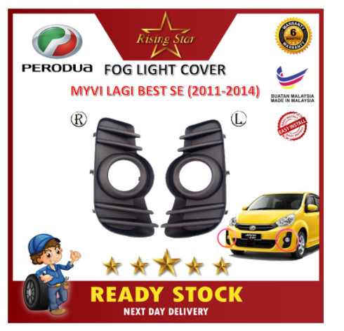 Perodua Myvi Lagi Best 11 14 Fog Lamp Cover Sport Light Front Bumper Geniune Origina Concept Spare Part Right Left Lazada
