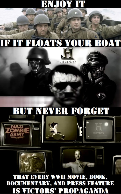 WW2 - meme - enjoy it if it floats your boat - victors' anti-Nazi propaganda