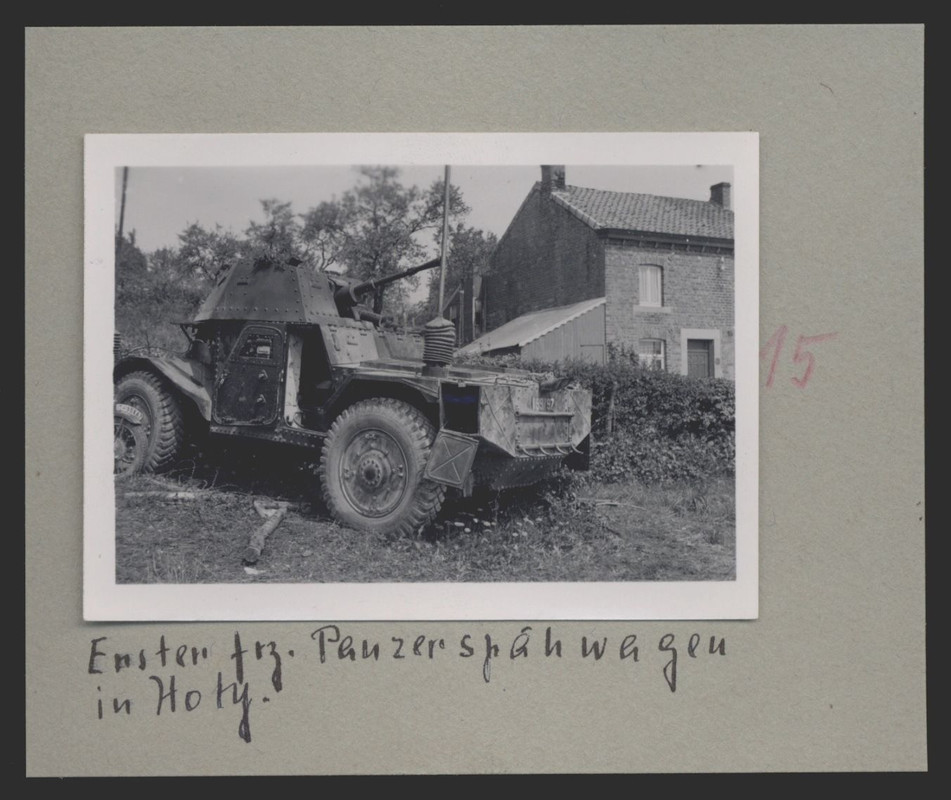 original Foto von 1940, französischer Panzerspäh