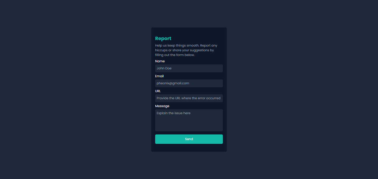 Reporting dashboard