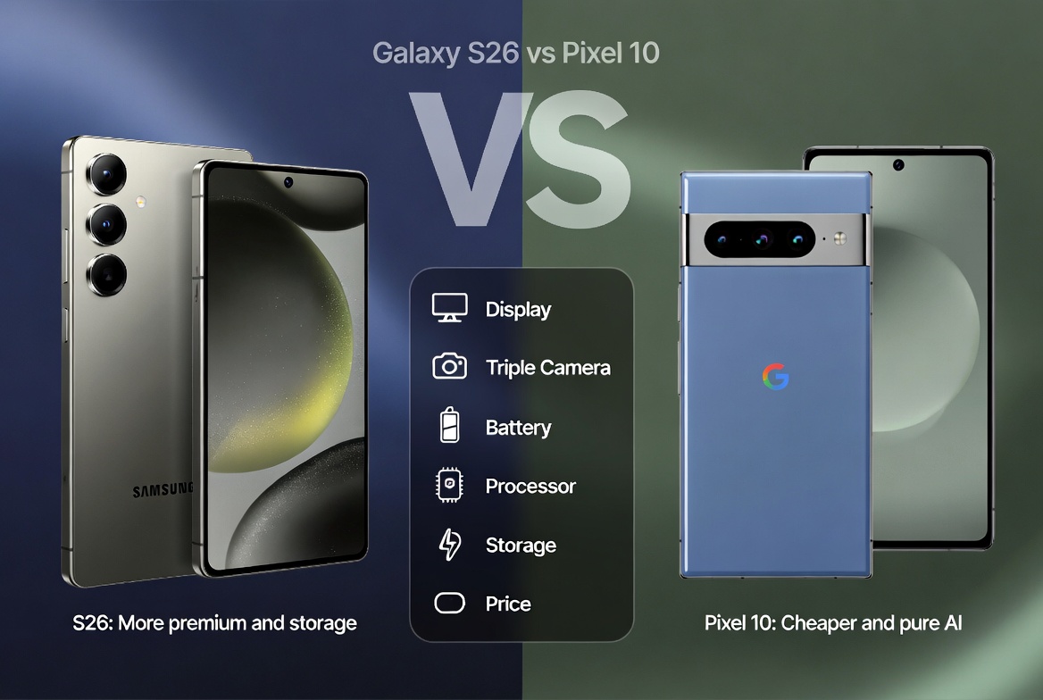 Samsung Galaxy S26 vs Google Pixel 10: qual flagship compacto vale seu dinheiro em 2026?
