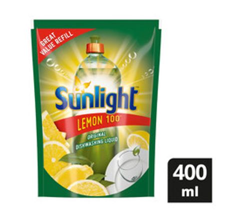 Sunlight Dishwash Lemon 400ml refill