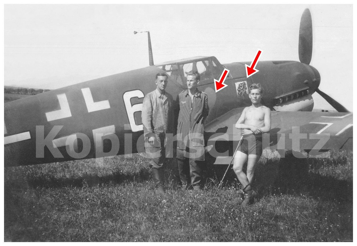 Foto Messerschmitt Bf 109 Flugzeug JG 54 Grünher