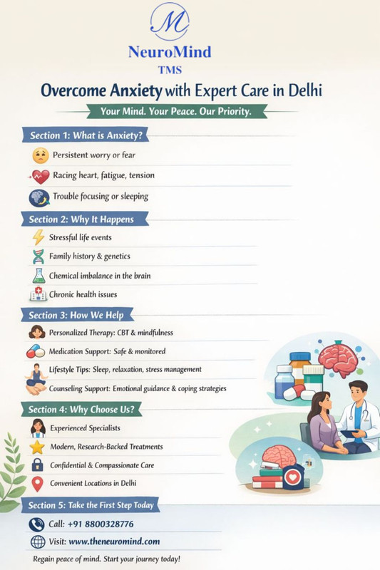 Expert Anxiety Treatment in Delhi Regain Your Peace of Mind