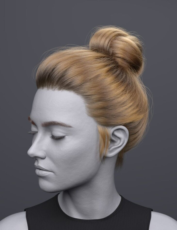 dForce FV Knot Updo Hair for Genesis 9